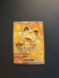 Meowth ex Full Art 107/088 Pokemon Card - Mega Evolution Perfect Order Near Mint - Image 1