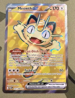 Pokemon Meowth ex 107/088 FULL ART ULTRA RARE HOLO Perfect Order Me03 - Image 1