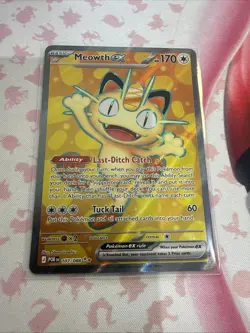 Pokemon TCG Perfect Order Meowth Ex 107/088 Full Art Ultra Rare - Image 1