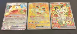 POKEMON MEOWTH x 3 - 121/088 SIR + 107/088 FULL ART + 062/088 EX PERFECT ORDER - Image 1