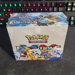 XY Evolutions Booster Box Sealed Pokemon TCG Factory Sealed. Very Crisp Corners. - Image 1