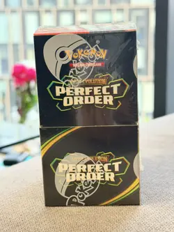 Pokemon Mega Evolution PERFECT ORDER Half Booster Box 18 Packs - Sealed and New - Image 1