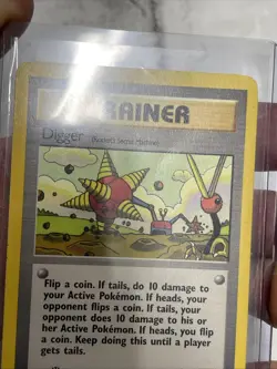 Pokemon Team Rocket Digger 75/82 1st Edition Vintage Trainer Card WOTC TCG MP - Image 2