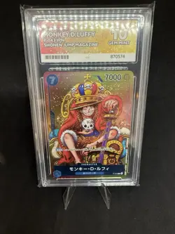 Onepiece Monkey D Luffy P-043 Weekly Shonen Jump Promo One Piece Card - ACE 10 - Image 1