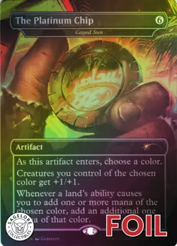 The Platinum Chip - Caged Sun - Secret Lair Fallout - 2461 - NM Foil - Image 1