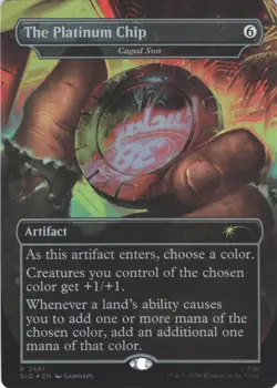 The Platinum Chip - Caged Sun - Secret Lair Fallout - 2461 - NM Foil - Image 2