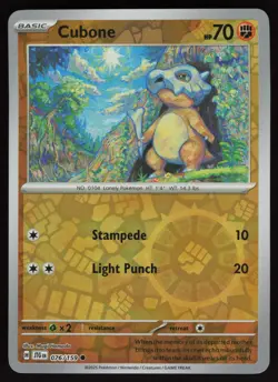 CUBONE 076/159 COMMON JOURNEY TOGETHER POKEMON REVERSE HOLO NM/M - Image 1