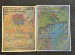 Pokemon Scarlet & Violet 151 Venusaur 198/165 & Ivysaur 167/165 NM M - Image 1