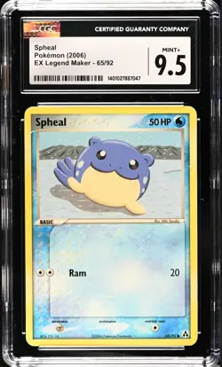 2006 Pokemon Spheal 65/92 CGC 9.5 Mint+ EX Legend Maker - Image 1