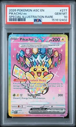 ✨ PSA 10 ✨ - Pikachu ex 277/217 SIR Pokemon ME2.5 Ascended Heroes (POP 125) - Image 2