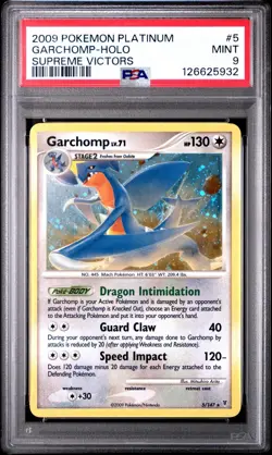 2009 POKEMON PLATINUM SUPREME VICTORS #5 GARCHOMP-HOLO PSA 9 - Image 1