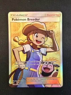 Pokemon Breeder 73/73 | Full Art Trainer | SHINING LEGENDS | NM/M - Image 1