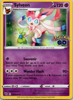 Sylveon 035/078 Holo Rare Pokemon GO Pokemon NM - Image 1