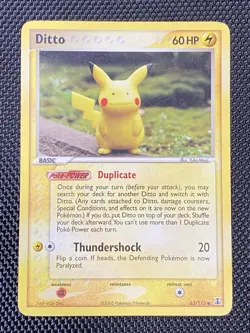 Ditto (Pikachu) 63/113 Common Pokemon EX Delta Species 2005 Non-Holo Vintage MP+ - Image 1