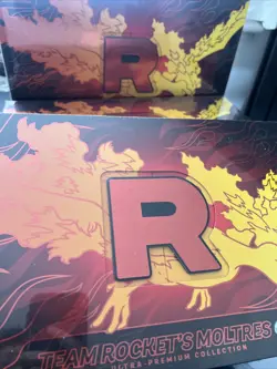 SEALED Team Rocket's Moltres ex Ultra Premium Collection UPC Box Pokemon TCG - Image 2