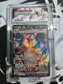 Charizard EX Card Scarlet Violet Obsidian Flames 223/197 Ace 10 GM Pokemon TCG - Image 1
