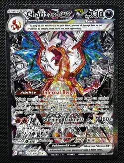 Pokemon TCG Charizard EX Card Scarlet Violet Obsidian Flames 223/197 - Image 1