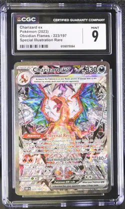 Pokemon tcg 2023 Obsidian Flames Charizard ex #223/197 CGC 9 - Image 1