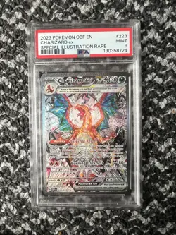 PSA 9 Charizard ex 223/197 SIR Obsidian Flames Pokemon TCG + Entei psa 9 - Image 1