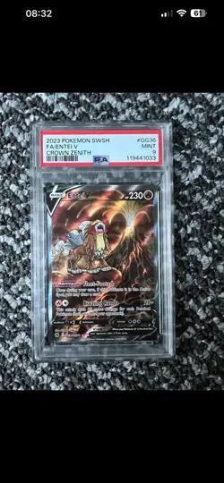 PSA 9 Charizard ex 223/197 SIR Obsidian Flames Pokemon TCG + Entei psa 9 - Image 3