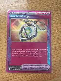 Pokemon Amulet of Hope Holo Card 162/191 Surging Sparks Ace Spec Rare - Image 1