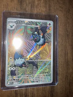 Pokemon Swoobat 120/086 White Flare Illustration Rare Holo TCG Card Ungraded NM - Image 4