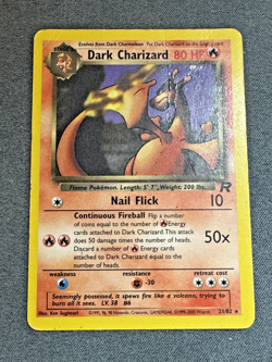 Dark Charizard 21/82 Team Rocket Set Rare Non-Holo Pokemon Card WOTC HP/DMG - Image 1