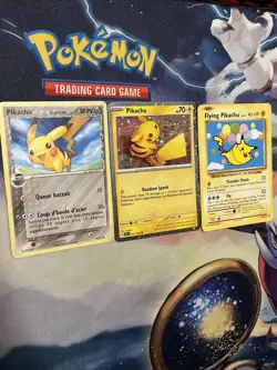 Pokemon PIKACHU Card Lot (3 Cards Shown In Photo) SWIRL* - Image 1