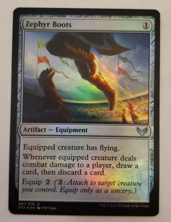 1x Zephyr Boots FOIL Strixhaven MTG Magic the Gathering NM - Image 1