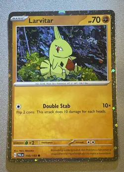 Larvitar Cosmos Holo - 110/193 - Paldea Evolved Pokemon 2023 - Image 1