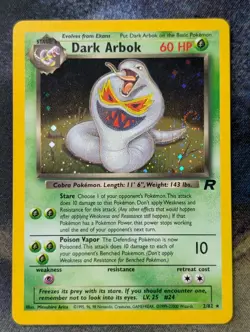 Pokemon Dark Arbok 2/82 Team Rocket Holographic Rare - LP Swirl - Image 1