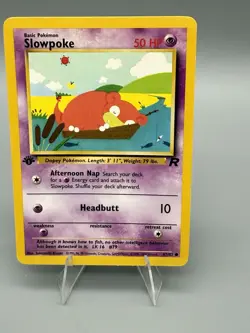Pokemon TCG Slowpoke Team Rocket 67/82 Regular 1st Edition Common - LP - Image 1