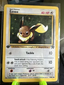 Pokemon TCG Eevee Team Rocket 55 Regular 1st Edition Common - Image 1
