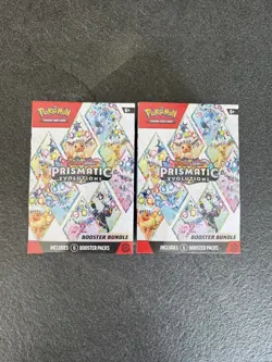 x2 SEALED Pokemon TCG Scarlet & Violet Prismatic Evolutions Booster Bundle - Image 1