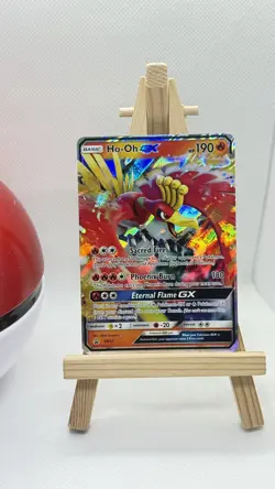 Pokemon Card Ho-Oh GX SM57 Sun & Moon Black Star Promo NM - Image 1