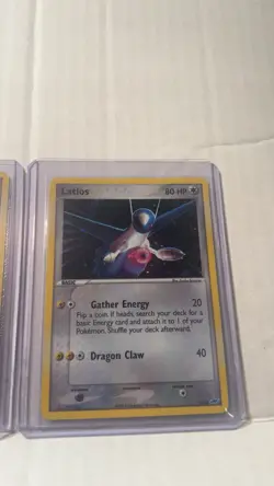 Pokemon Latias 4/10 and Latios 2/10 Basic Holo Cards 2004 Lot - Image 3