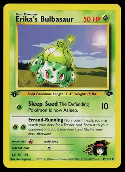 Pokemon Card - Erika's Bulbasaur 1st Edition Gym Challenge 39/132 Uncommon - Image 1