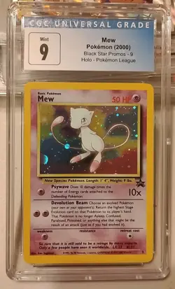Mew Black Star Promo 9 Holo CGC 9 Pokemon Card Graded - Image 1