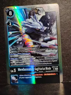Digimon Card Game WereGarurumon: Sagittarius Mode EX9-019 SR Versus Monsters - Image 1