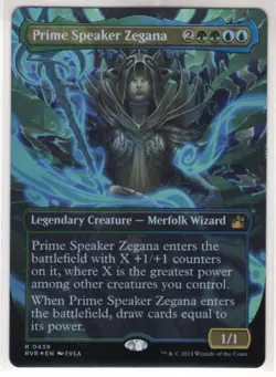 MTG Ravnica Remastered Foil Anime Borderless Card #439 Prime Speaker Zegana - Image 1