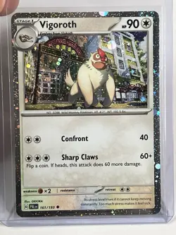 Vigoroth 161/193 Cosmos Holo Exclusive Promo Paldea Evolved Pokemon Card - Image 1