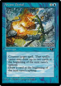 X 1 Arcane Denial NM-M Alliances MTG Magic the Gathering - Image 1