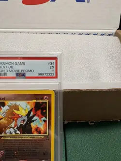 2001 TCG Pokemon Movie 3 Promo #34 Entei Reverse Foil PSA 5 EX - Image 3