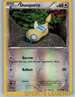 2015 pokemon Roaring Skies reverse holo Dunsparce 68/108 - Image 1
