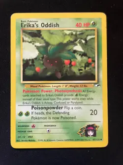 Erika's Oddish 47/132 Uncommon Gym Heroes Pokemon Lightly Played - Image 2