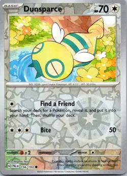 Dunsparce 156/193 C Paldea Evolved Pokemon Reverse Holo NM - Image 1
