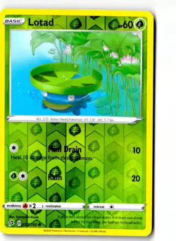 Lotad 007/192 Common Rebel Clash Pokemon Reverse Holo Lightly Played - Image 1