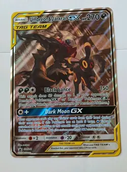 Jumbo UMBREON & DARKRAI GX Tag Team Pokemon Holo Full Art Promo SM241 🌟 LP/NM - Image 2
