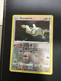 Pokemon Dunsparce Swsh03 Darkness Ablaze 137/189 Reverse Holo Basic 60 HP Eng - Image 1