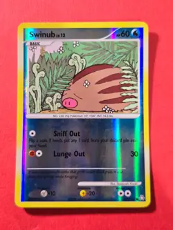2008 Pokemon Diamond and Pearl Legends Awakened Reverse Foil #123 Swinub, C, cd2 - Image 1